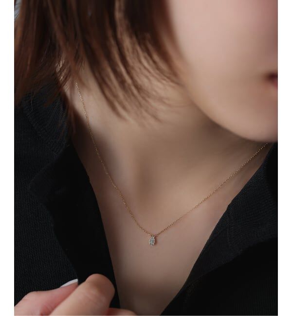 Lilas by Spick&Span「プチダイヤペアシェイプネックレス K10」|ネックレス|