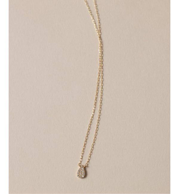 Lilas by Spick&Span「プチダイヤペアシェイプネックレス K10」|ネックレス|