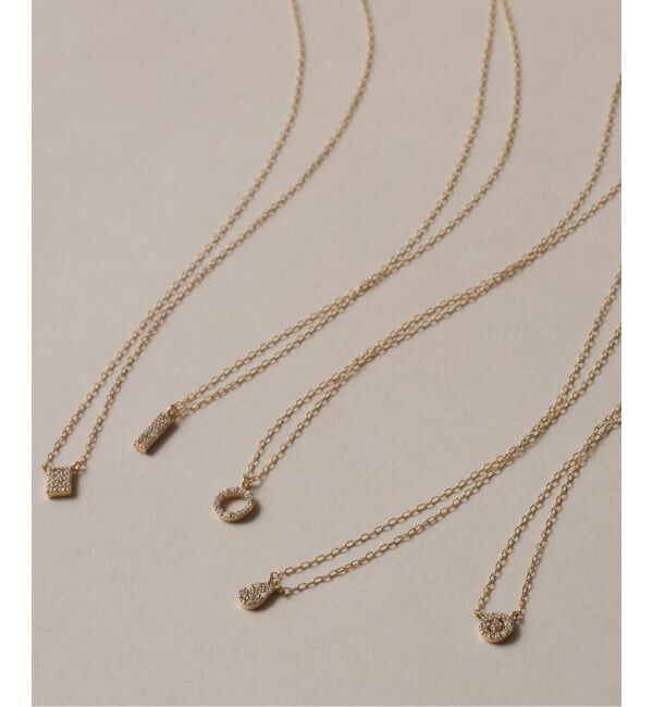 Lilas by Spick&Span「プチダイヤペアシェイプネックレス K10」|ネックレス|