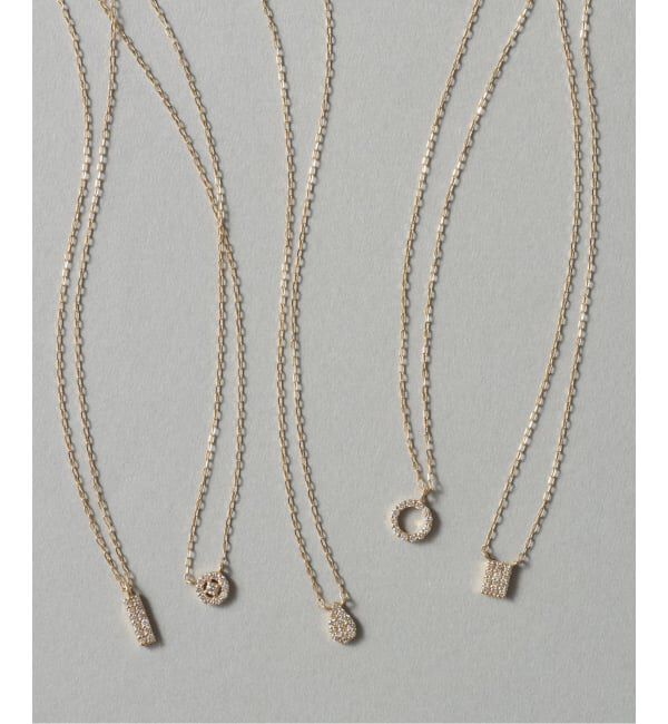 Lilas by Spick&Span「プチダイヤペアシェイプネックレス K10」|ネックレス|