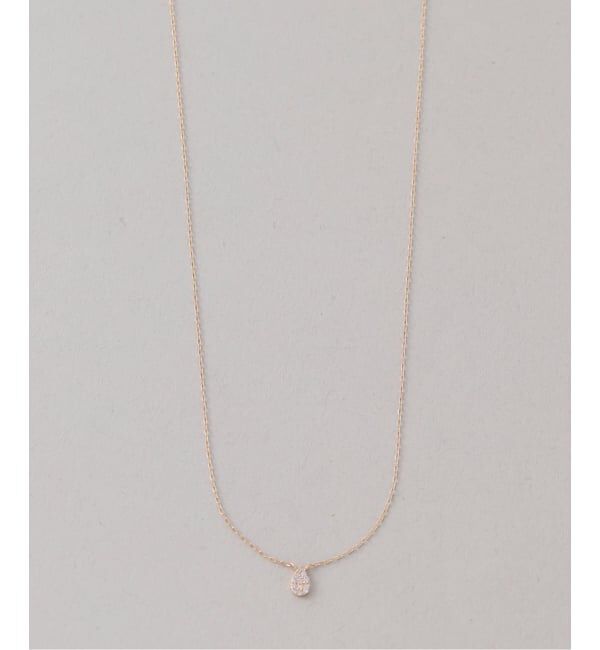 Lilas by Spick&Span「プチダイヤペアシェイプネックレス K10」|ネックレス|