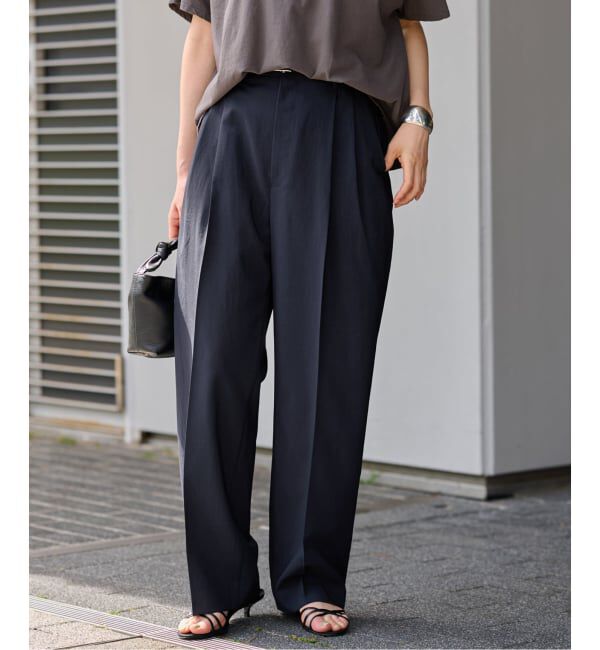 FRAMeWORK「≪追加≫撥水強撚PEバレルパンツ」|スラックス|