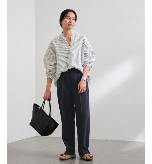 FRAMeWORK「≪追加≫撥水強撚PEバレルパンツ」|スラックス|