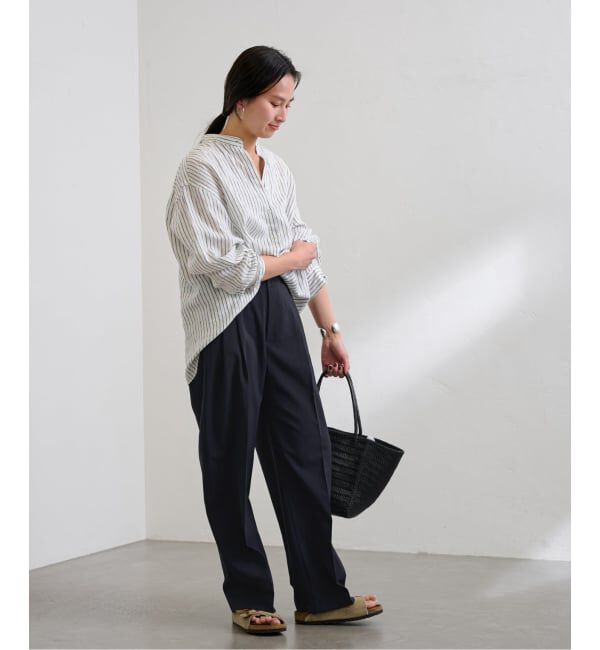 FRAMeWORK「≪追加≫撥水強撚PEバレルパンツ」|スラックス|