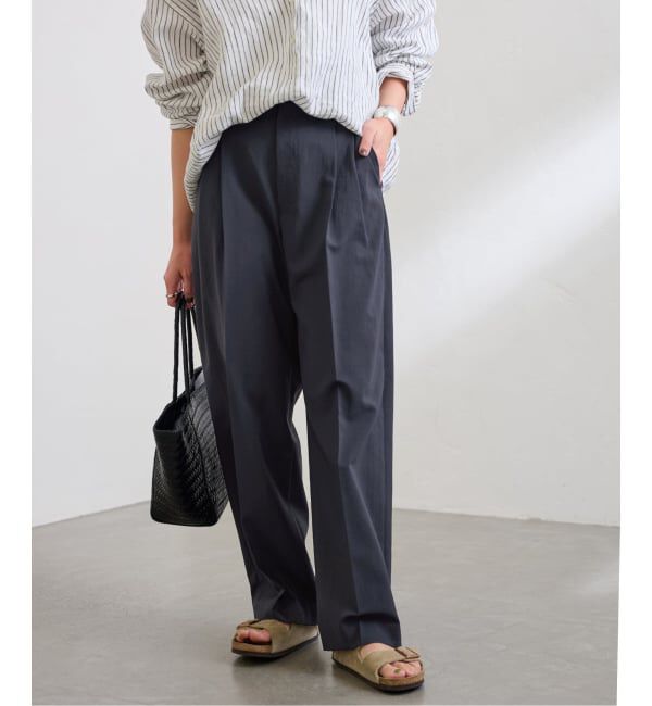 FRAMeWORK「≪追加≫撥水強撚PEバレルパンツ」|スラックス|