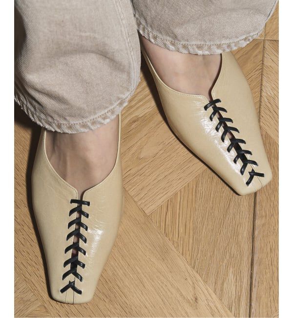 GRISE「《追加》GRISE4cmレザーBRAIDEDパンプス」|パンプス|ベージュ