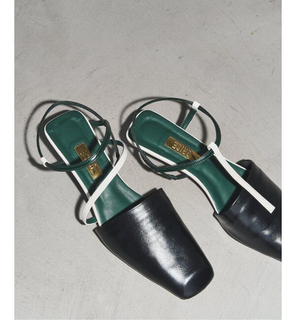 GRISE「GRISE4cmスクエアARTYスリングバック」|パンプス|ブラック