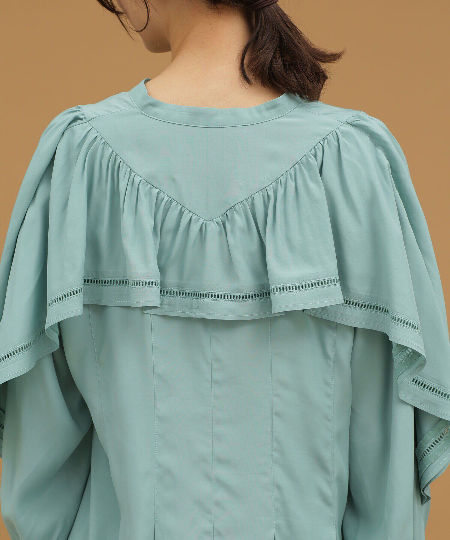 nano･universe「LB.03/ラダーレースタックブラウス 長袖」|シャツ・ブラウス|