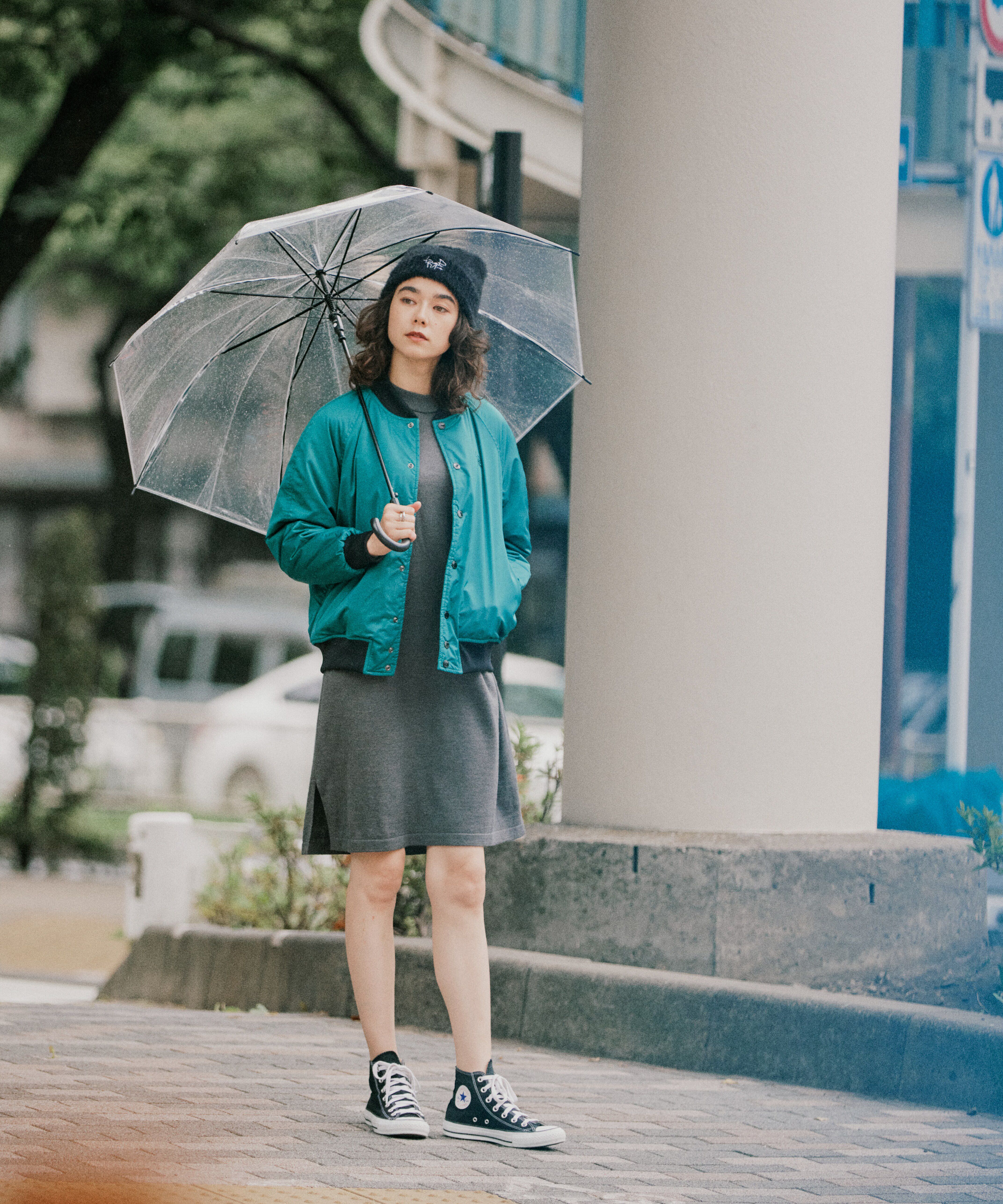 nano･universe「beats per minute/ナイロンサテンスタジャン」|ブルゾン・スタジャン|