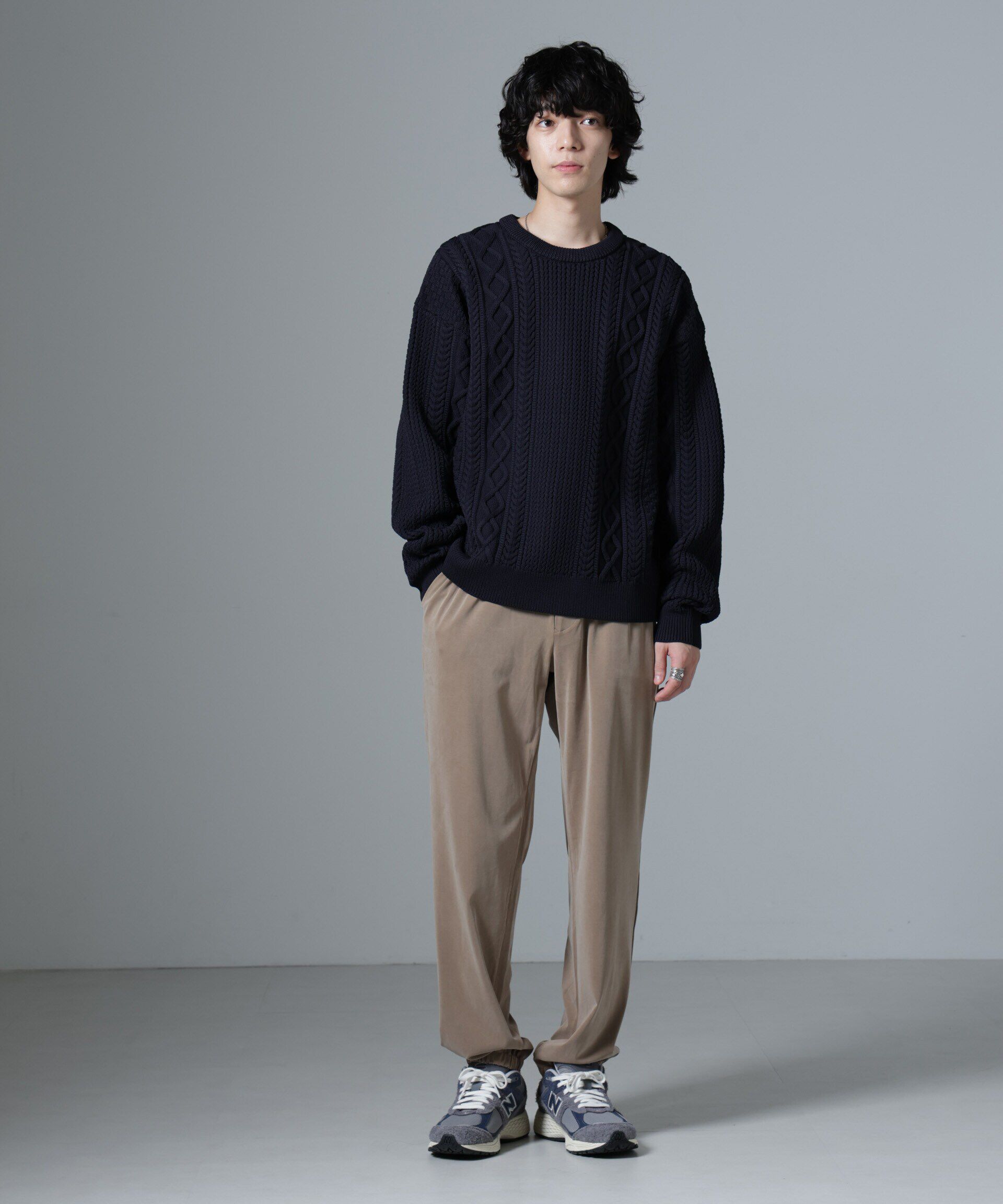 nano･universe「ヌバックライクスムースジョガーパンツ」|チノ|