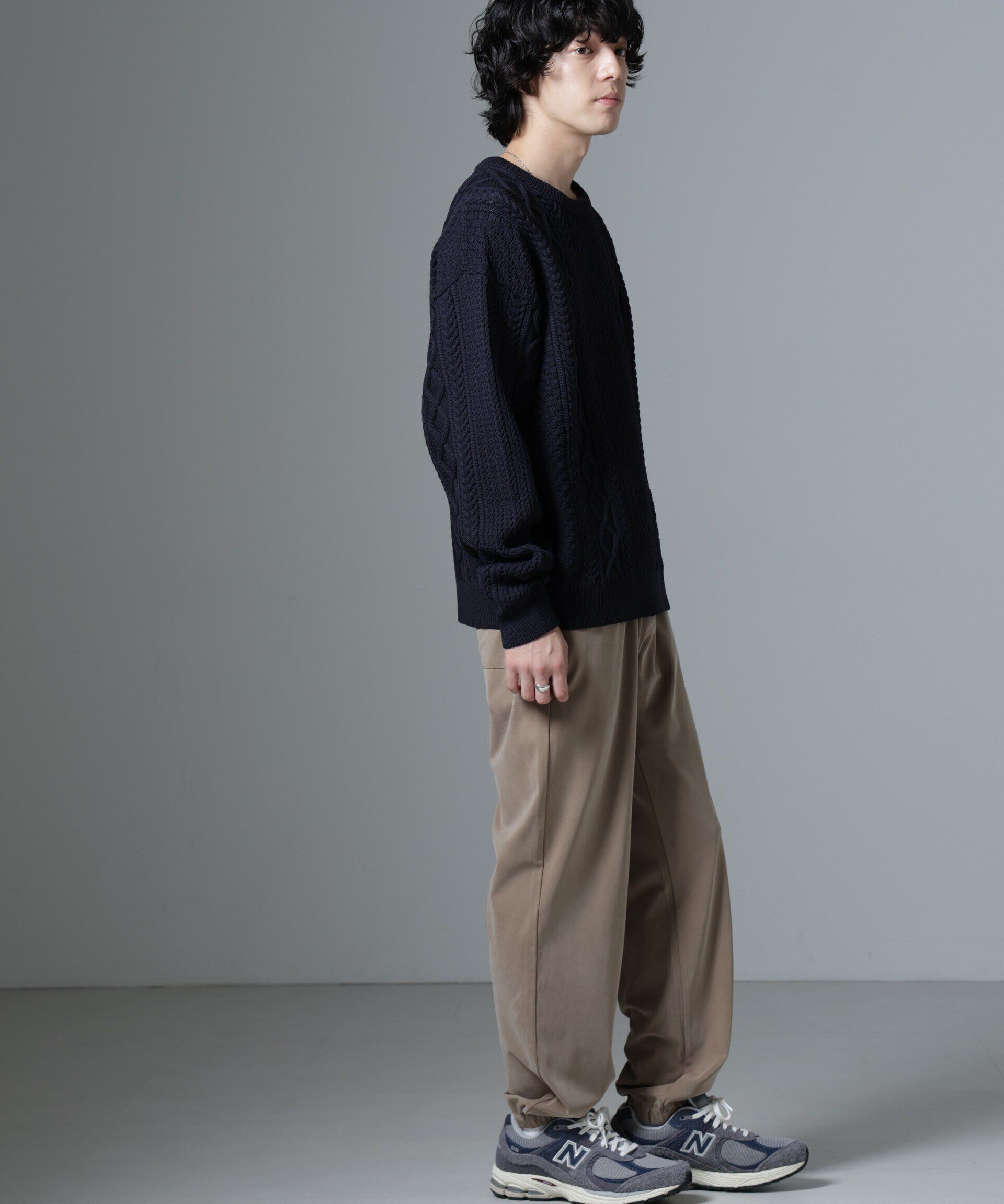 nano･universe「ヌバックライクスムースジョガーパンツ」|チノ|