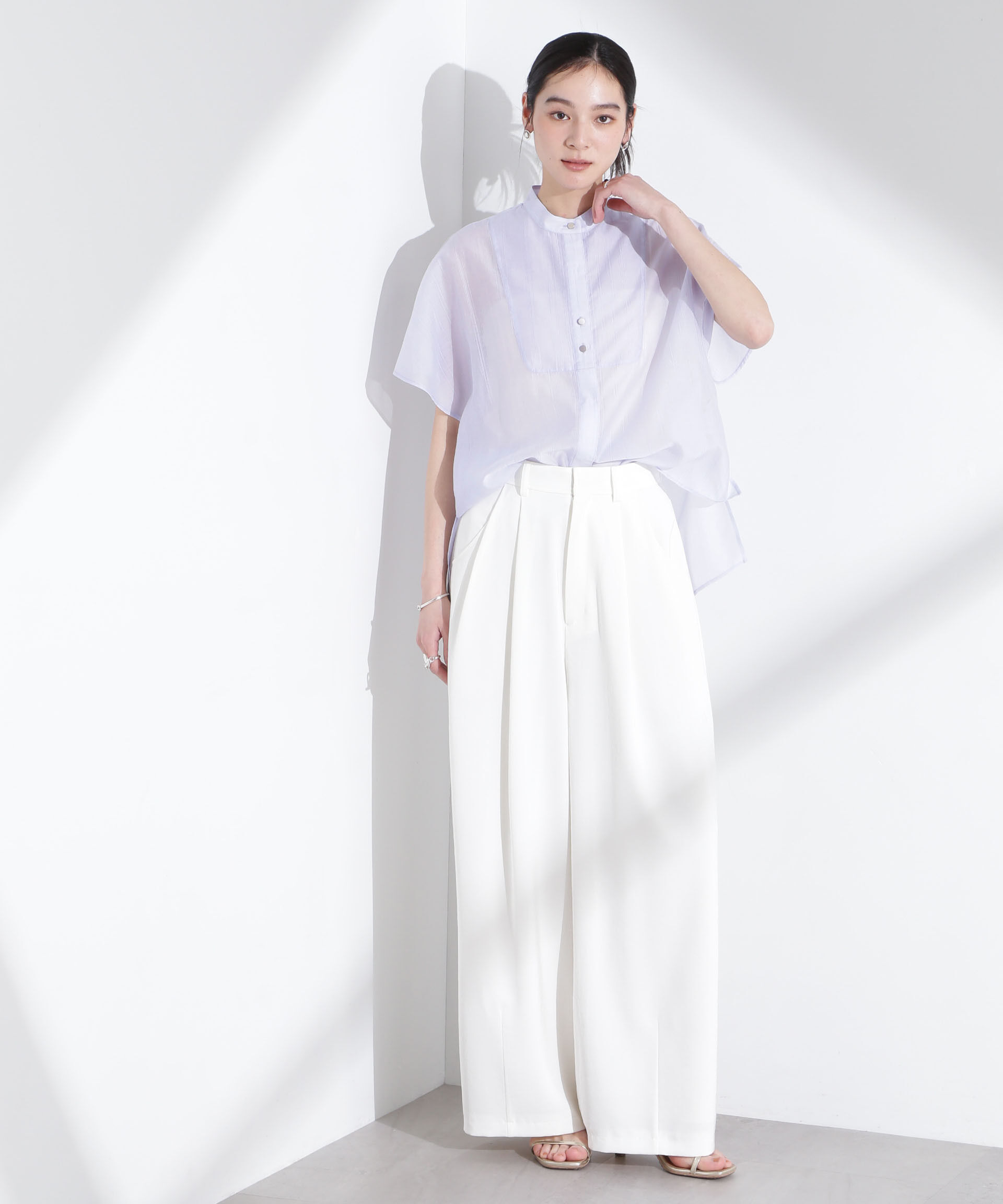 nano･universe「ポンチョデザインシャツ」|シャツ・ブラウス|