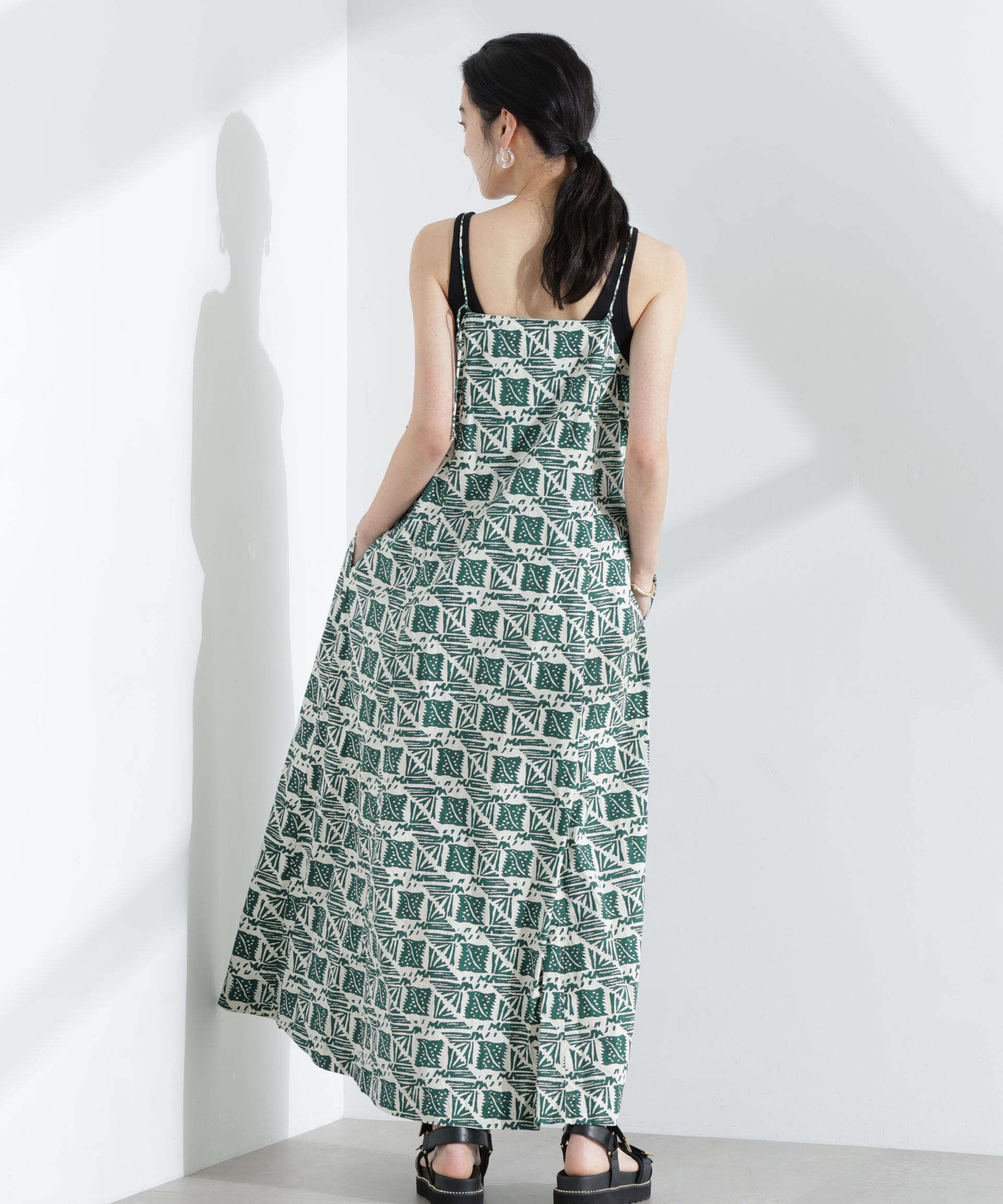 nano･universe「Sara mallika/COTTON POPLIN CAMI DRESS」|ワンピース|