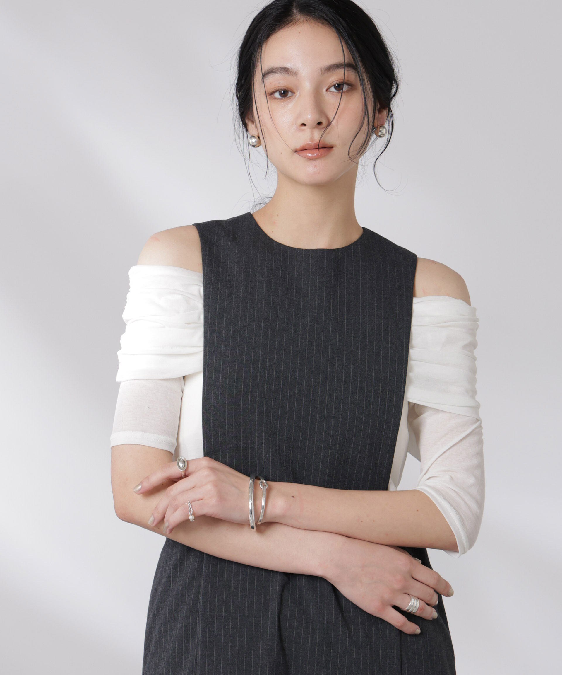 nano･universe「オフショルダーシアートップス」|Tシャツ・カットソー|