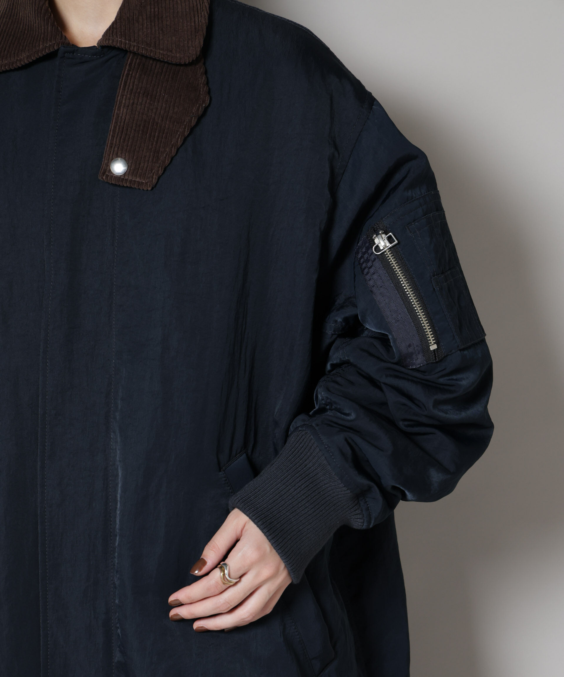 nano･universe「「STEVELOUR」「西川ダウン(R)」ミリタリーロングコート」|ダウン|