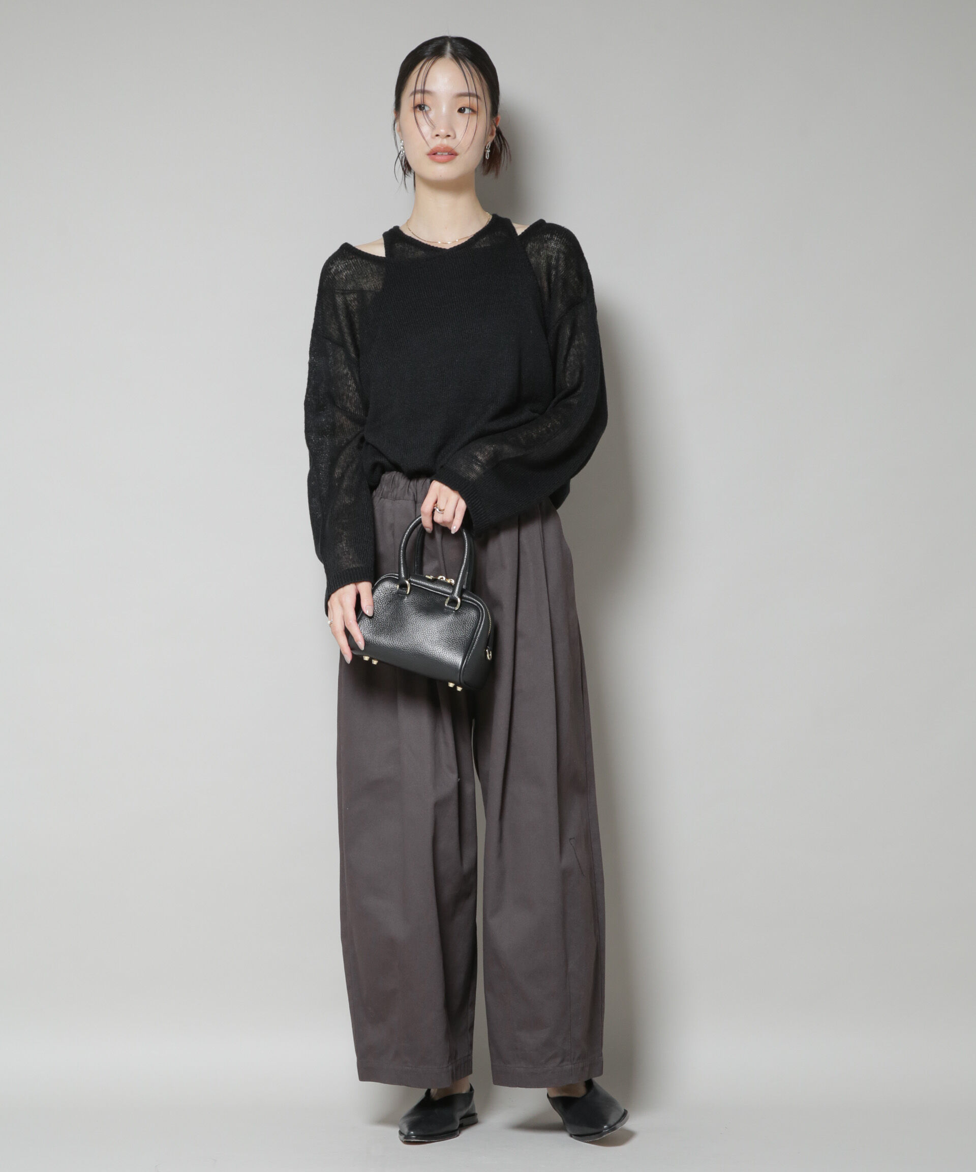 nano･universe「アメスリレイヤードデザインニット」|ニット・セーター|