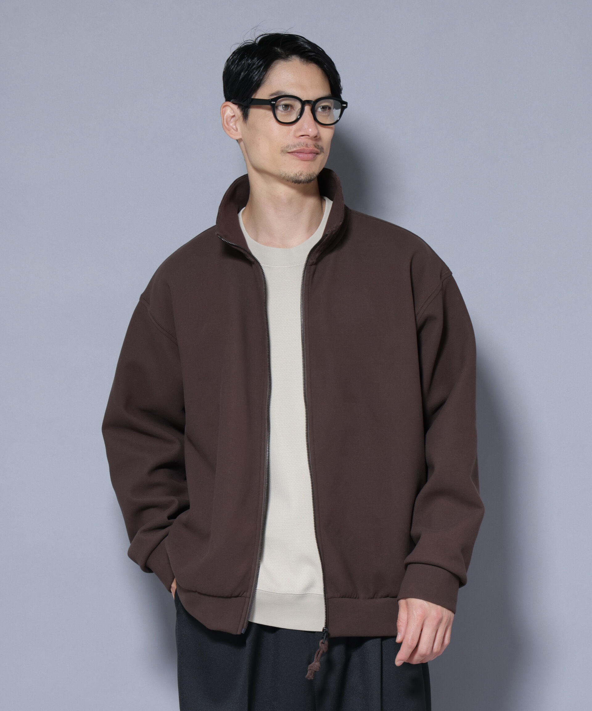 nano･universe「スーパーストレッチブラッシュドポンチブルゾン」|Tシャツ・カットソー|