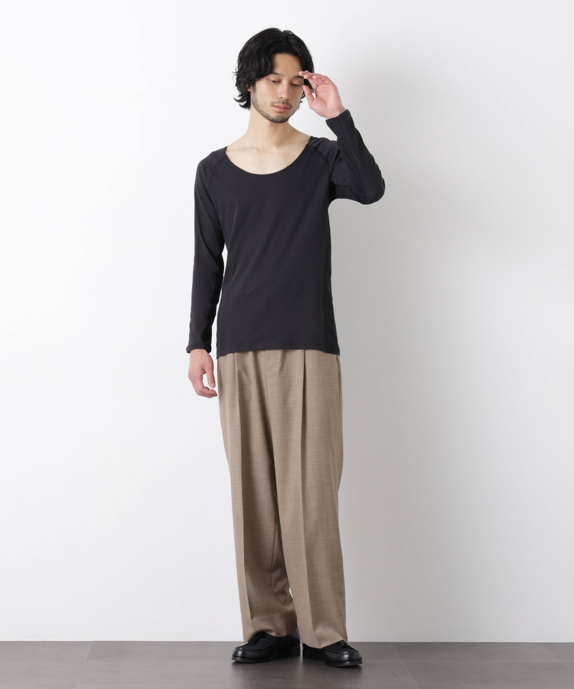 nano･universe「Anti Soaked(R)Plus インナーTシャツ 長袖」|Tシャツ・カットソー|