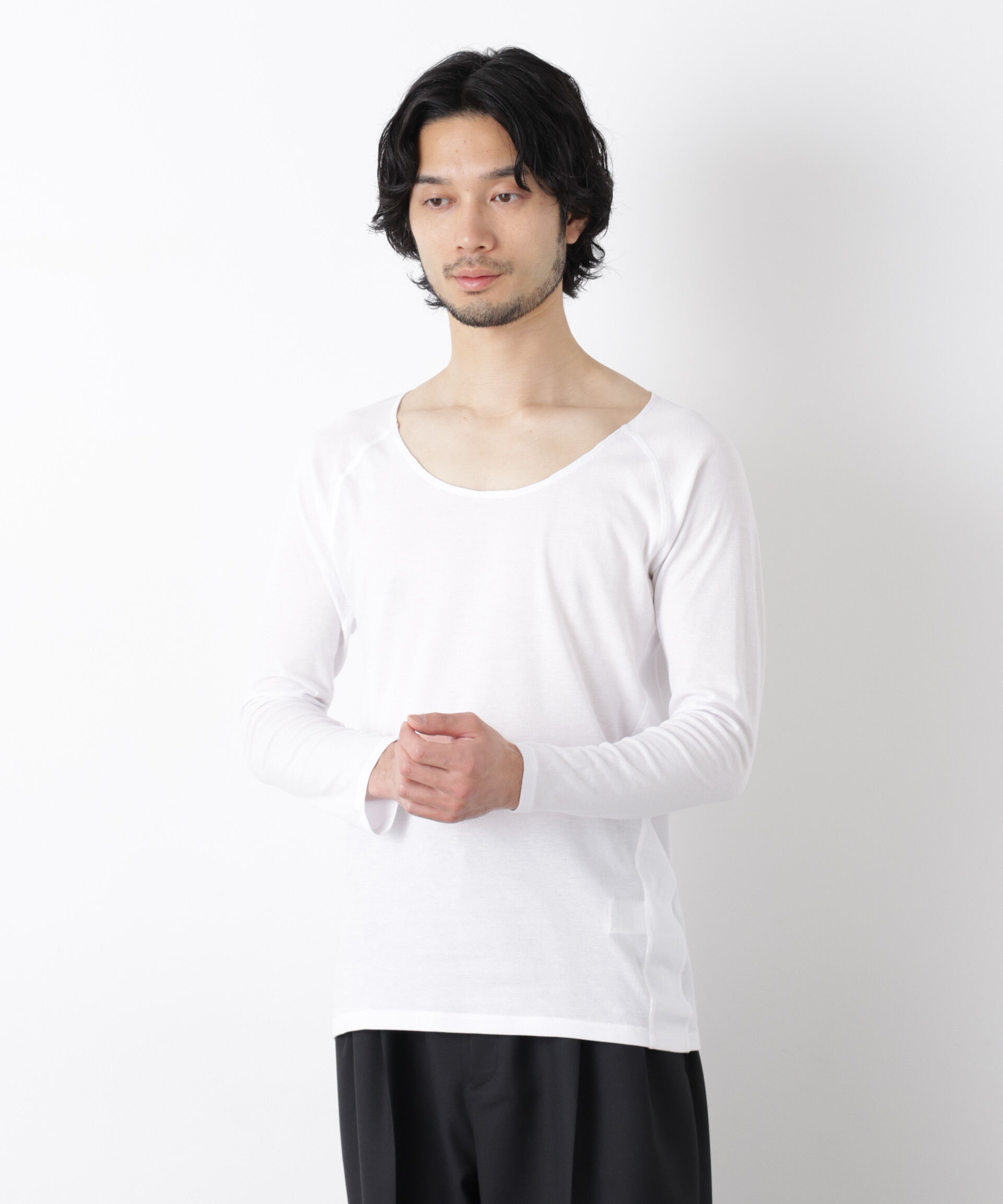 nano･universe「Anti Soaked(R)Plus インナーTシャツ 長袖」|Tシャツ・カットソー|