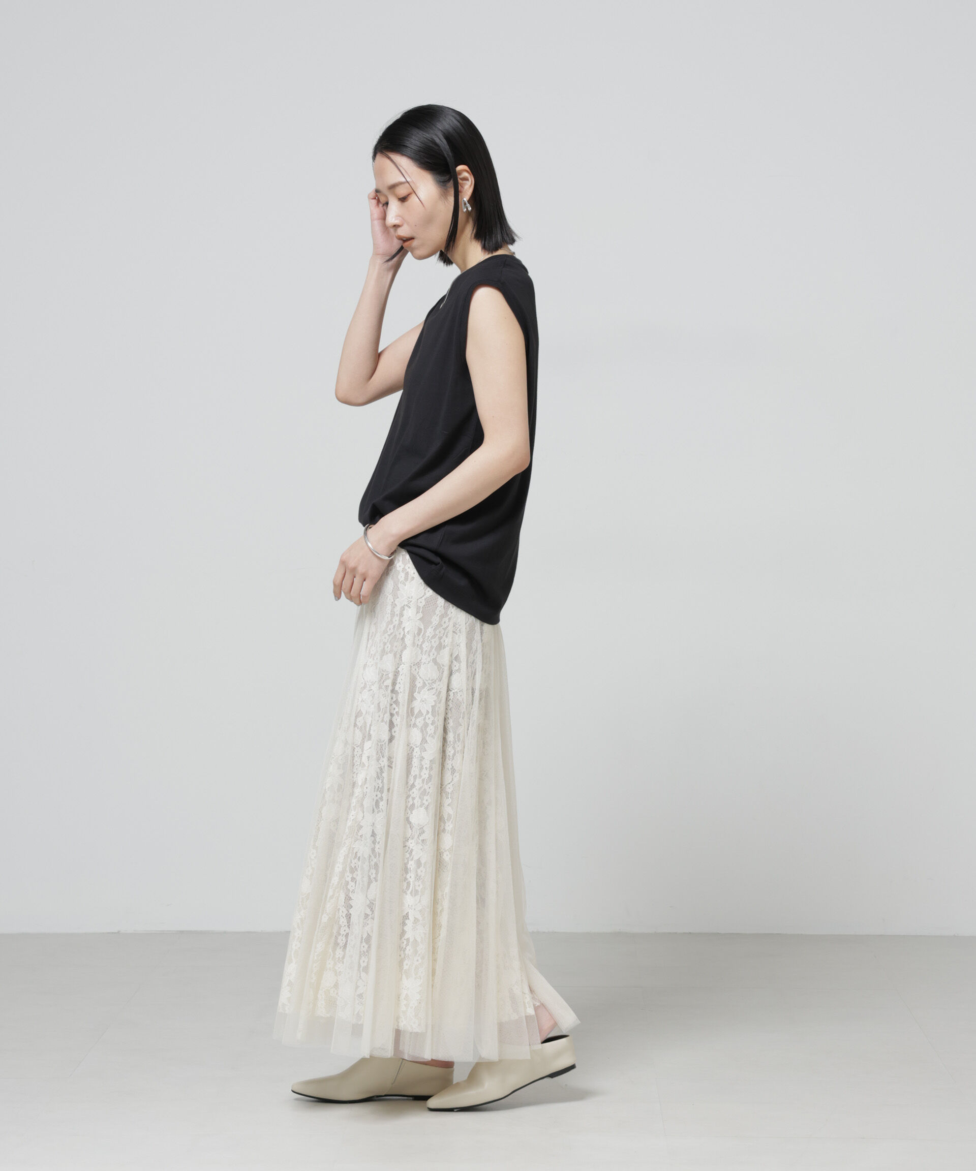 nano･universe「Anti Soaked(R) 汗染み防止ノースリーブTシャツ」|Tシャツ・カットソー|