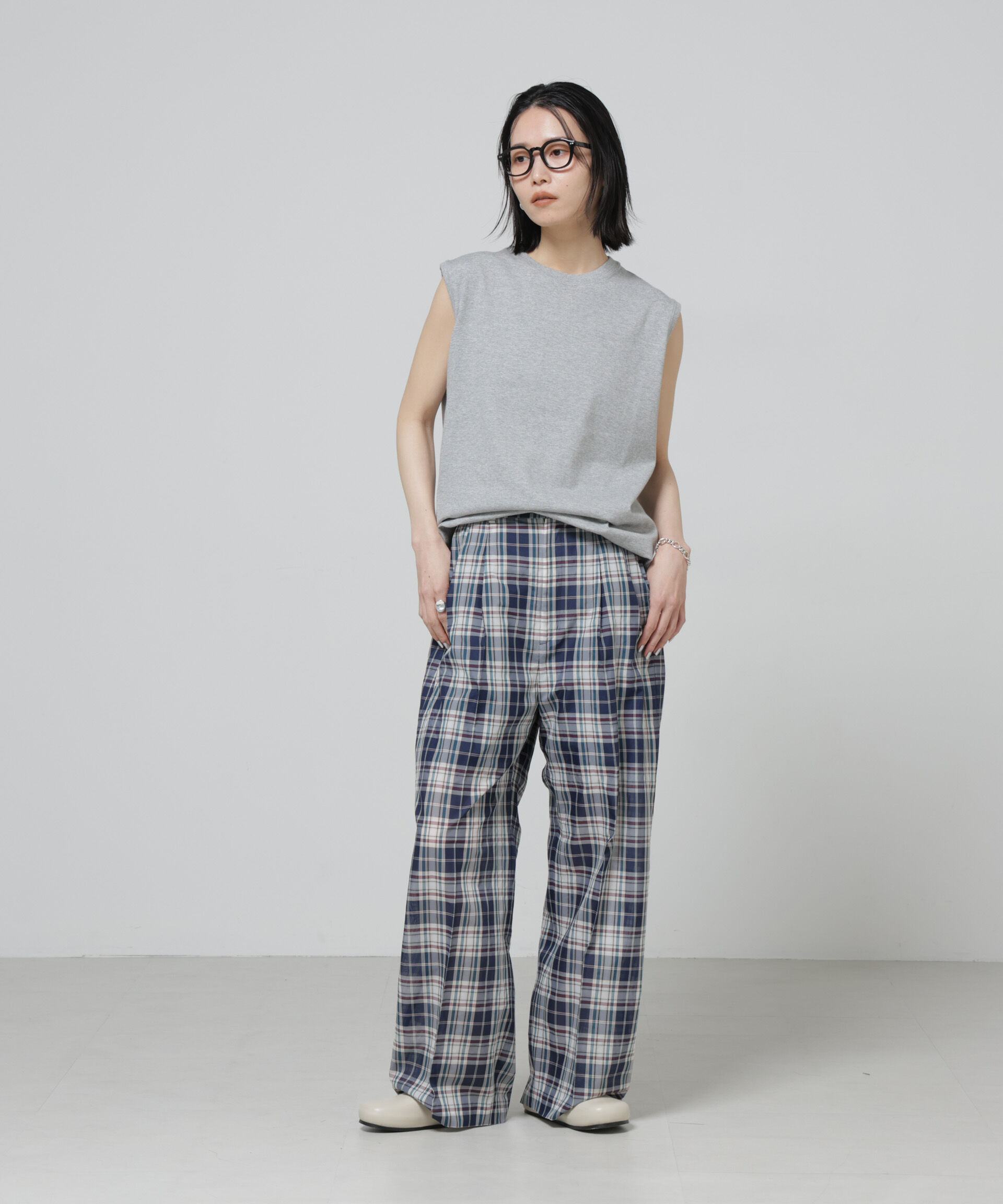 nano･universe「Anti Soaked(R) 汗染み防止ノースリーブTシャツ」|Tシャツ・カットソー|