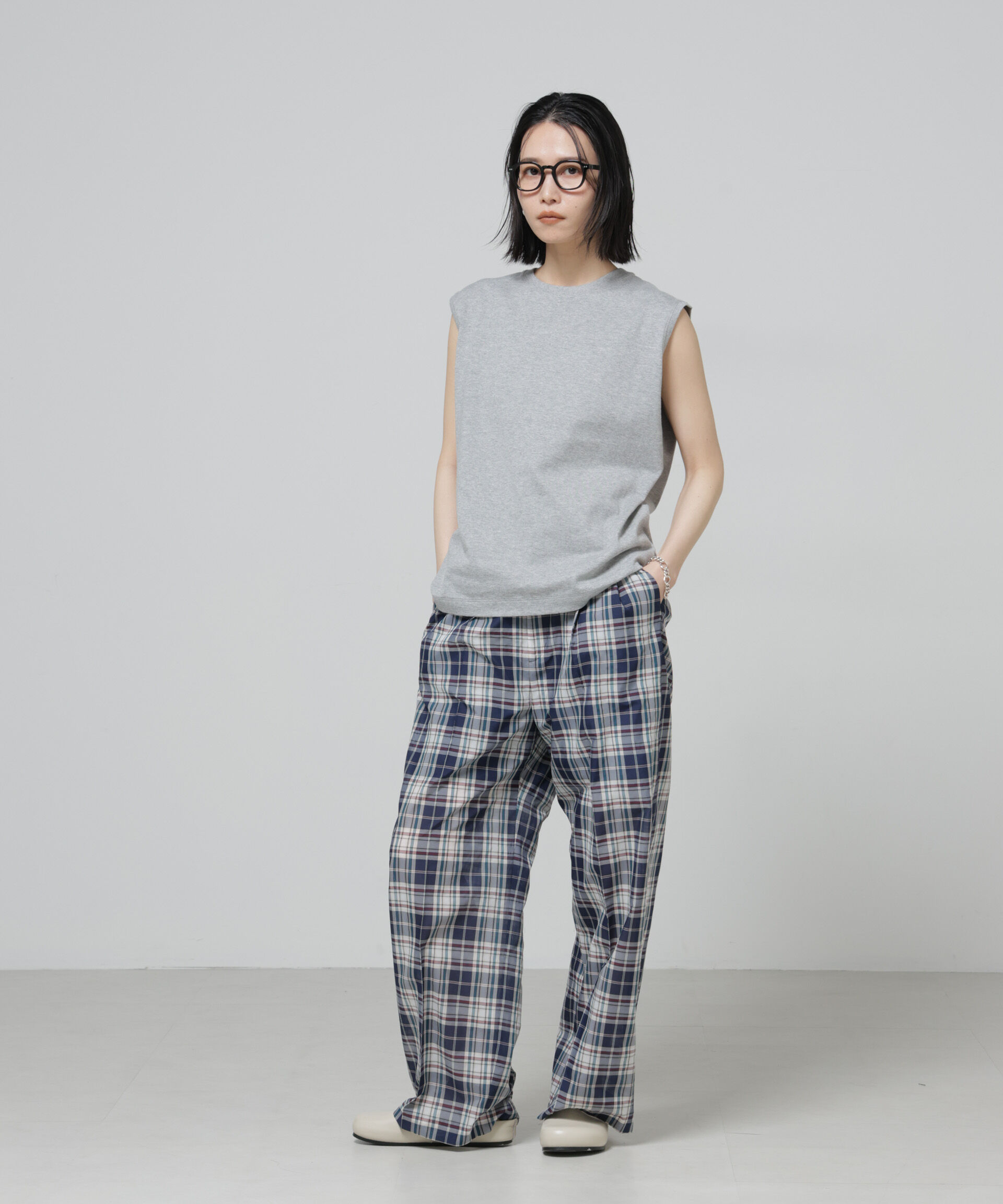 nano･universe「Anti Soaked(R) 汗染み防止ノースリーブTシャツ」|Tシャツ・カットソー|