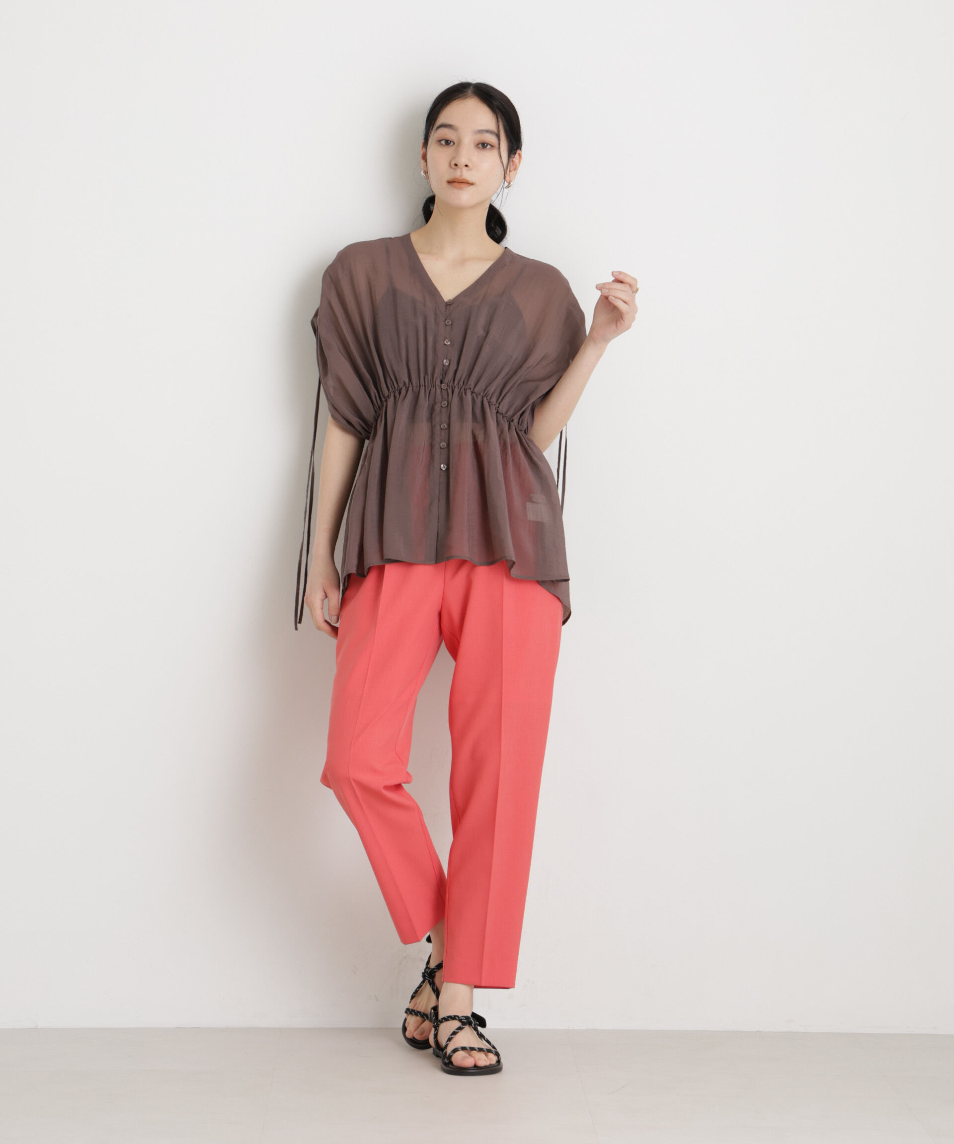 nano･universe「ライトファンクションイージーテーパードパンツ」|チノ|