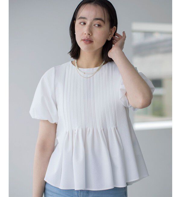 組曲「ドライタッチペプラム ブラウス」|シャツ・ブラウス|