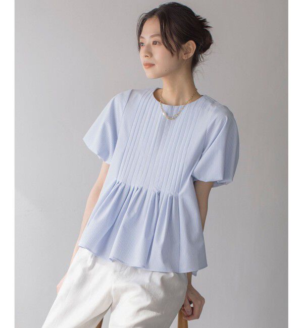 組曲「ドライタッチペプラム ブラウス」|シャツ・ブラウス|