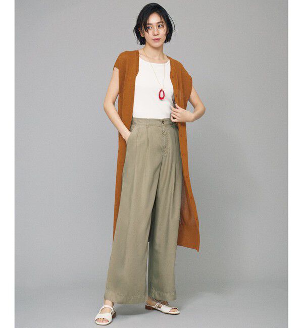 自由区「【カタログ掲載・洗える】ペーパーブレンドニット ジレ」|ベスト・ジレ|