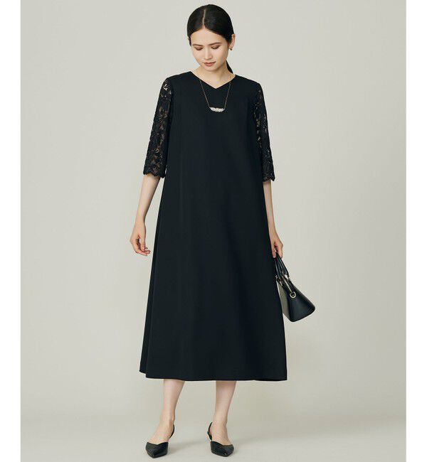 自由区「フラワーレースダブルクロス ワンピース」|ワンピース|