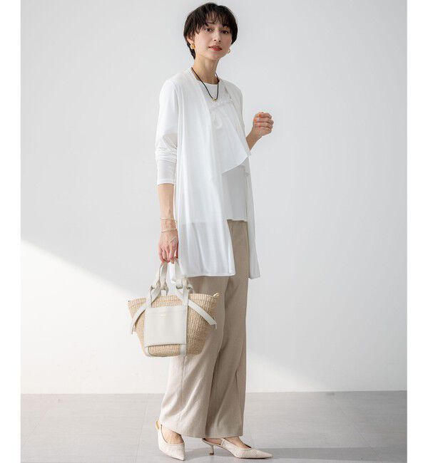 23区「【UVケア/接触冷感】マルチ機能 シアー ロング カーディガン」|カーディガン|