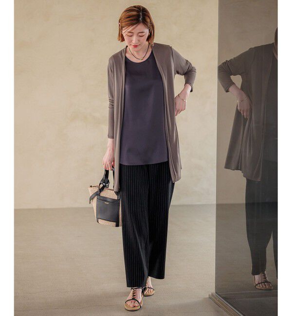 23区「【UVケア/接触冷感】マルチ機能 シアー ロング カーディガン」|カーディガン|