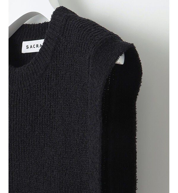23区「【SACRA】コットンナイロンブークレ ポルカリブ ニット」|ニット・セーター|