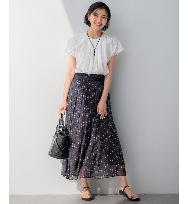 23区「【洗える】シャルマンエンブロイダリー Tブラウス」|シャツ・ブラウス|