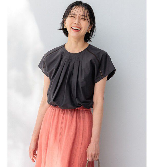 23区「【洗える】シャルマンエンブロイダリー Tブラウス」|シャツ・ブラウス|ﾀﾞｰｸﾌﾞ