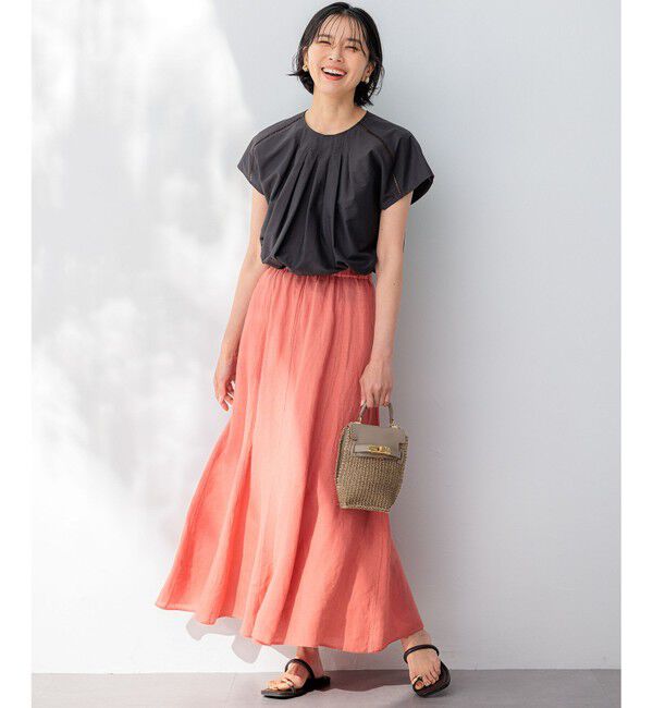 23区「【洗える】シャルマンエンブロイダリー Tブラウス」|シャツ・ブラウス|