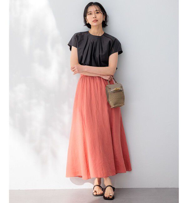 23区「【洗える】シャルマンエンブロイダリー Tブラウス」|シャツ・ブラウス|