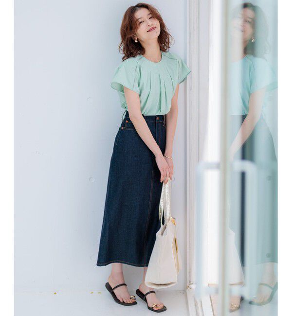 23区「【洗える】シャルマンエンブロイダリー Tブラウス」|シャツ・ブラウス|