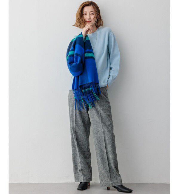 23区「【洗える】ウールカシミヤ クルーネック ニット」|ニット・セーター|