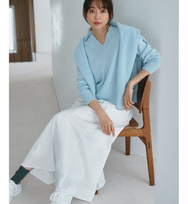 23区「【洗える】ウールカシミヤ クルーネック ニット」|ニット・セーター|