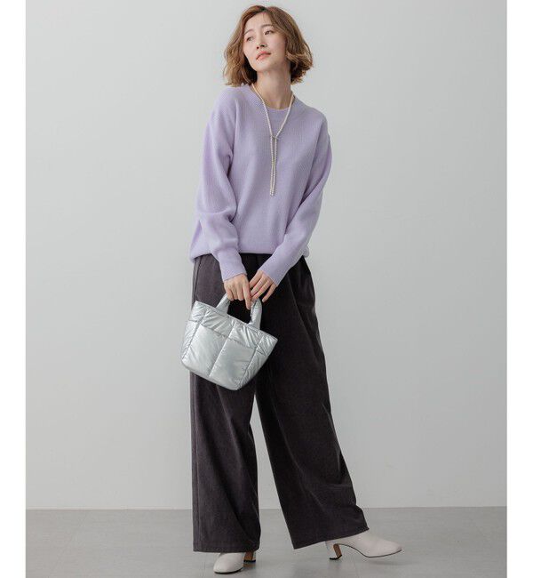 23区「【洗える】ウールカシミヤ クルーネック ニット」|ニット・セーター|