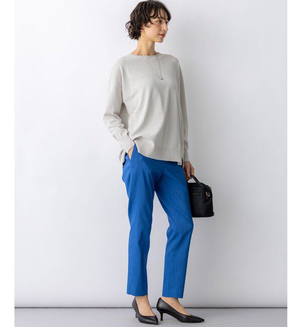 23区「コットンポリエステルストレッチ オーバーサイズ ニット」|ニット・セーター|