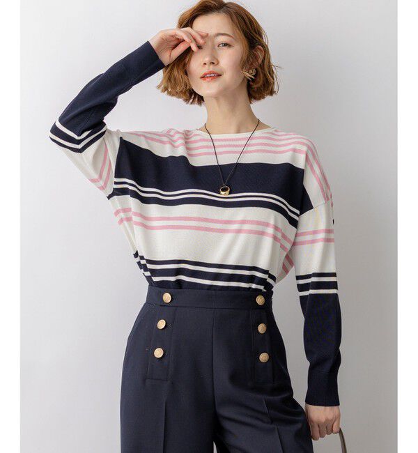 23区「コットンポリエステルストレッチ オーバーサイズ ニット」|ニット・セーター|ﾈｲﾋﾞｰ&times;ﾋ