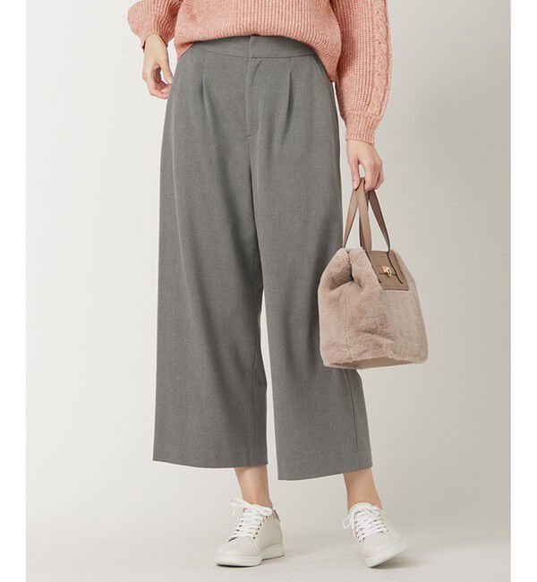 any SiS「【シリーズ累計7万本突破！】サーモ2WAYストレッチ ワンタック ワイドパンツ」|その他|ライトグレー