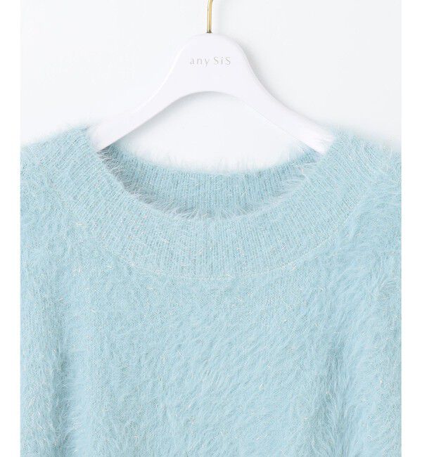 ANY SIS「【洗える】フィルムラメシャギー ニット」|ニット・セーター|