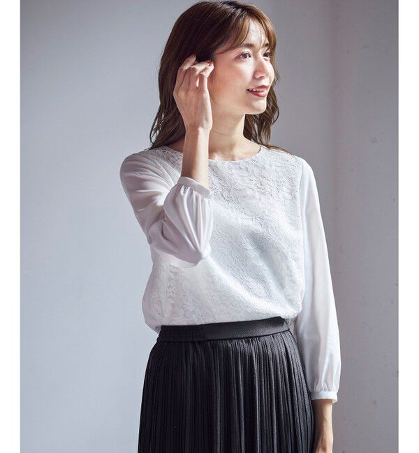 any SiS「【洗える】レイヤードレース ブラウス」|シャツ・ブラウス|