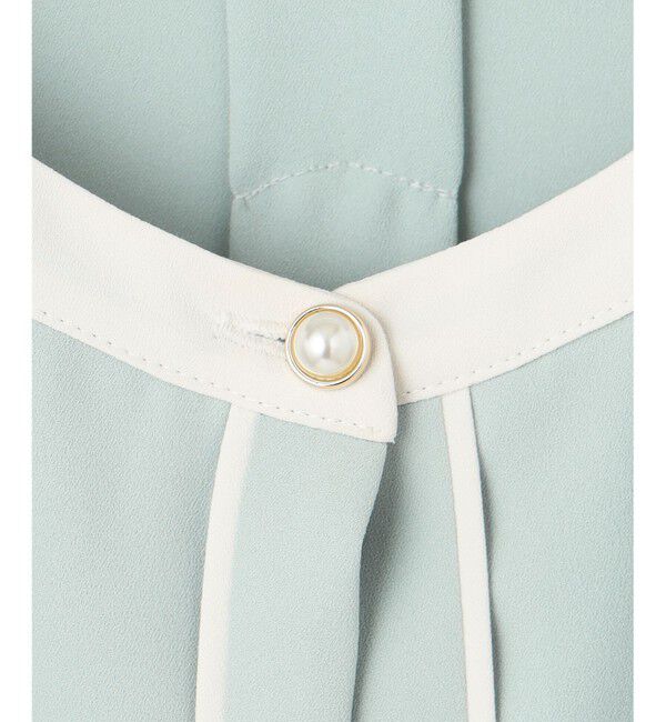 ANY SIS「【洗える】バイカラーフレア ブラウス」|シャツ・ブラウス|