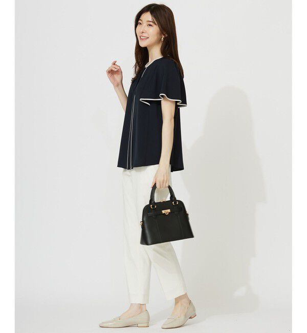 ANY SIS「【洗える】バイカラーフレア ブラウス」|シャツ・ブラウス|