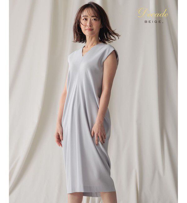BEIGE,「CINDY / Vネックドレス」|ワンピース|Ice blue